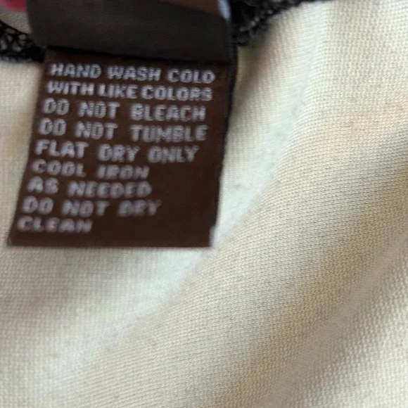 J. Mclaughlin Black Bainbridge Fabric Black 3/4" Floral Vines Print‎ Shirt Med - Picture 10 of 10